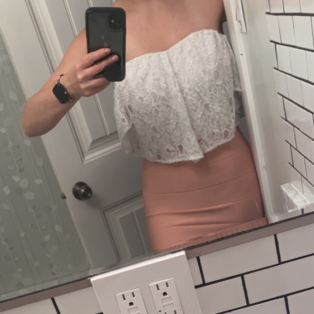 Guess corset style crop top